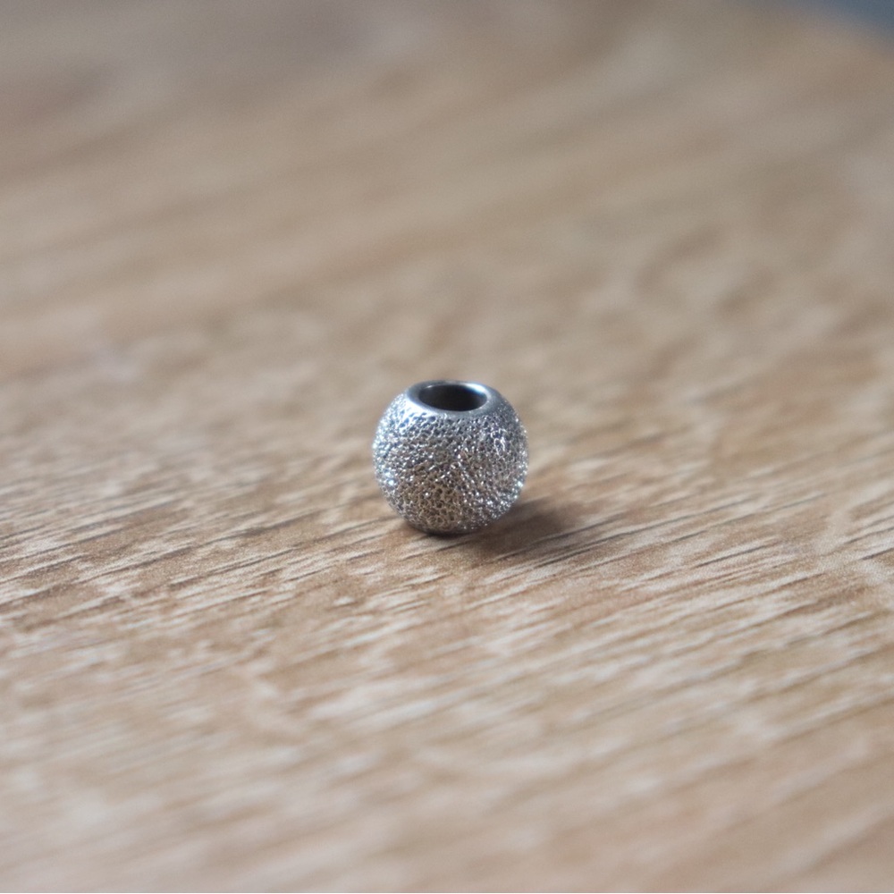 Elegant Silver Bead Charm - Fits Pandora Bracelet